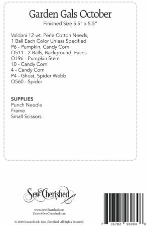 Punch Needle Pattern Garden Gals October