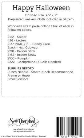 Punch Needle Pattern: Happy Halloween by Sew Cherished