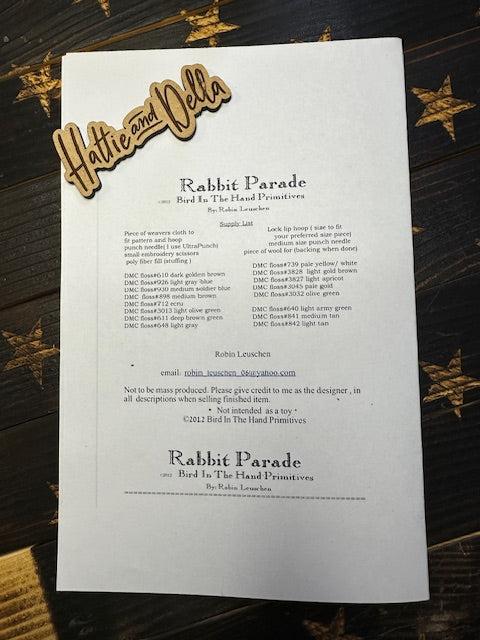 Punch Needle Pattern: Rabbit Parade