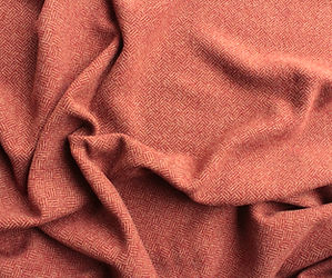 100% Wool Fabric - Red Basket