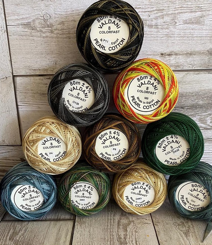 BIG CORE Valdani Perlé Cotton Variegated Size 8: O539