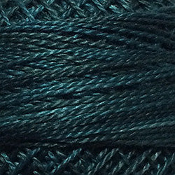 Valdani Perlé Cotton Variegated: H203-Blackened Teal-Heirloom Collection - Hattie & Della