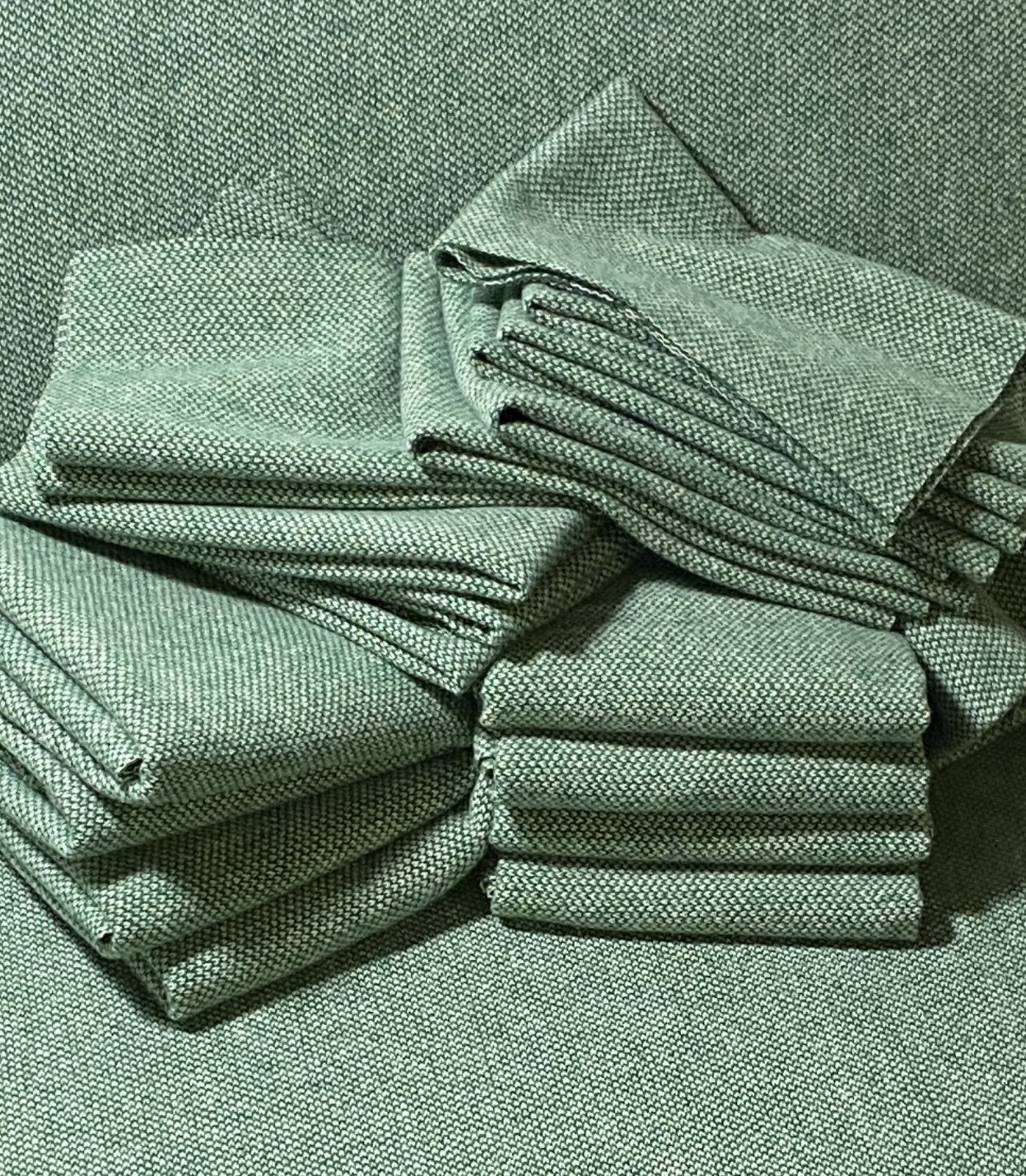 Washied & Felted 100% Wool Fabric - Jade