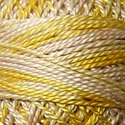 Valdani Perlé Cotton Variegated: M67 - Blurry Vanilla - shades of soft yellows, cream - Hattie & Della