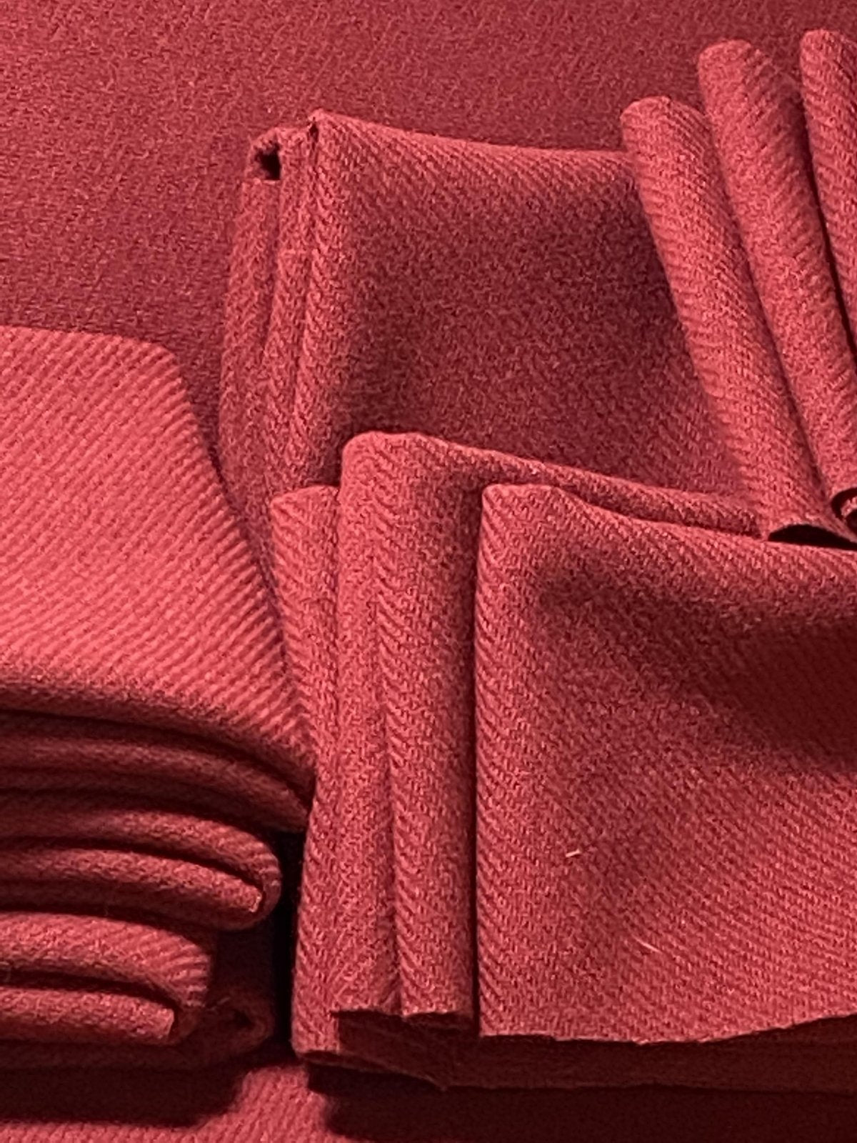 Washed & Felted 100% Wool Fabric - Mulled Wine