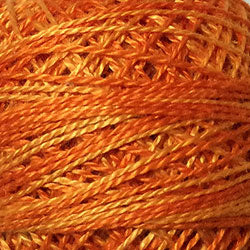 Valdani Perlé Cotton Variegated: O244 - Love of Life - Beautiful Oranges - Hattie & Della