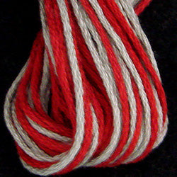 Valdani 6 Strand  Embroidery Floss Variegated: O584 - Smoked Reds - Limited Edtition