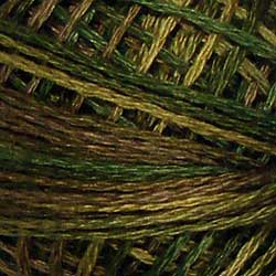 Valdani 3 Strand-Floss Variegated: P2 - Olive Green - Vintage Hues Sampler for J. Paton
