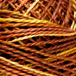 Valdani Perlé Cotton Variegated: V4 - Golden Browns - golds, golden rust browns - Hattie & Della