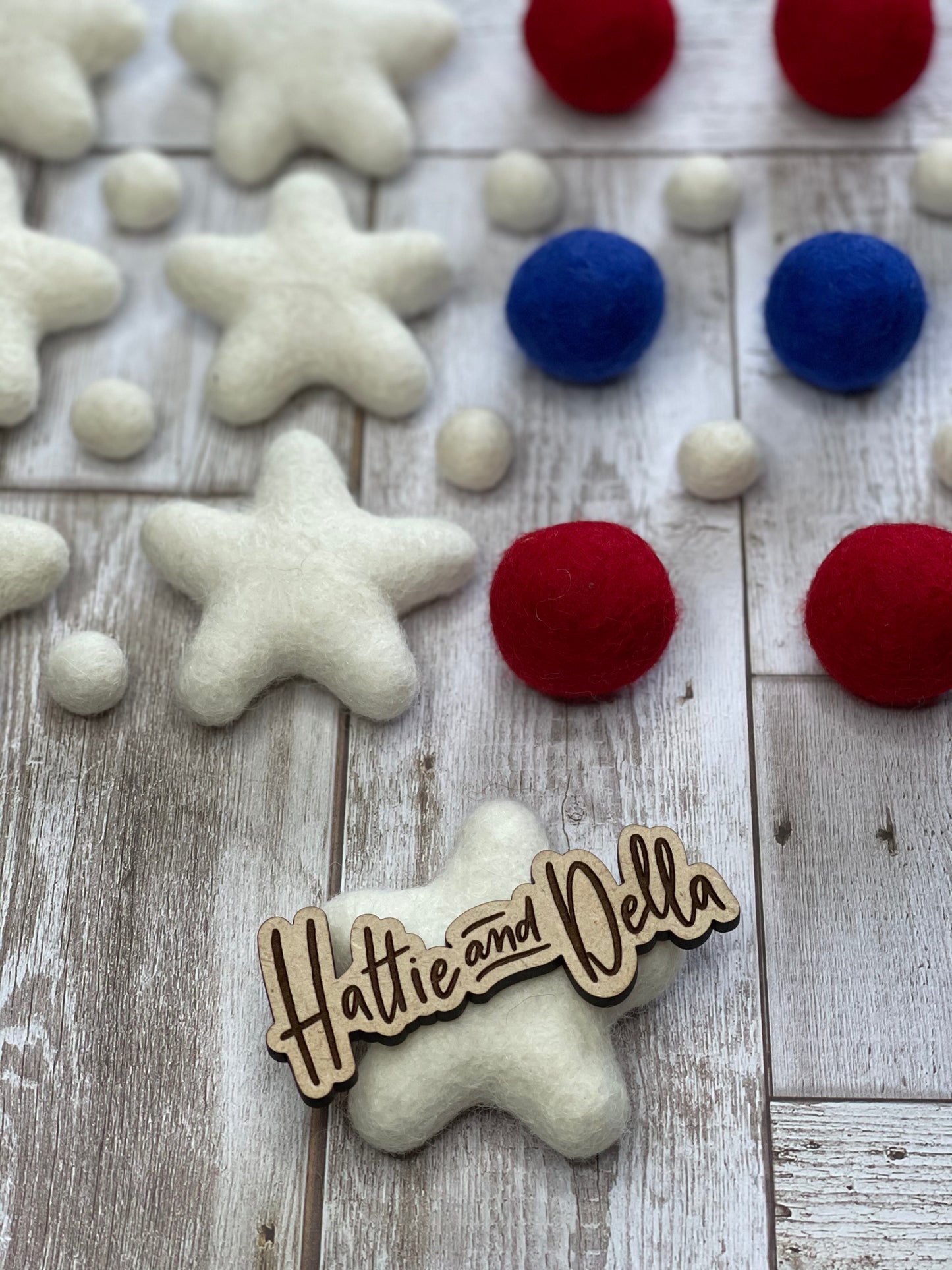 You String: Bright July 4th Wool Balls Only