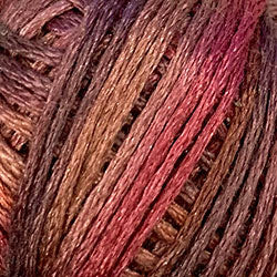 Valdani Silk Floss 6 Strand - Variegated: O534 - Quiet Fall - medium burnt oranges, brown orange