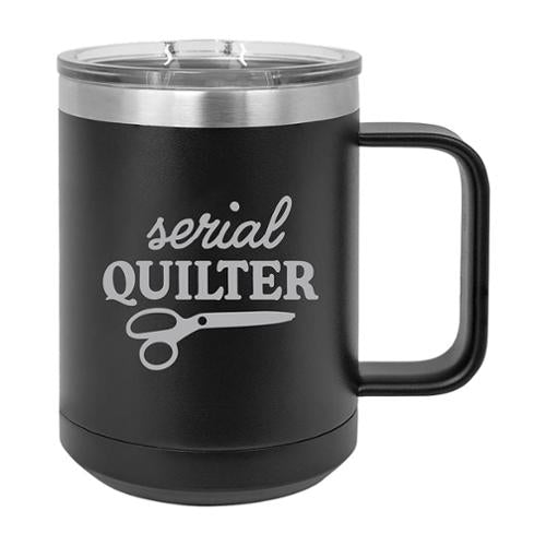 15oz Mug Serial Quilter Black **NEW