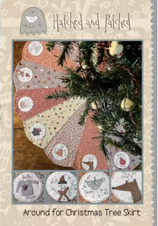 Around For Christmas Tree Skirt - By Hatched & Patched--NEW