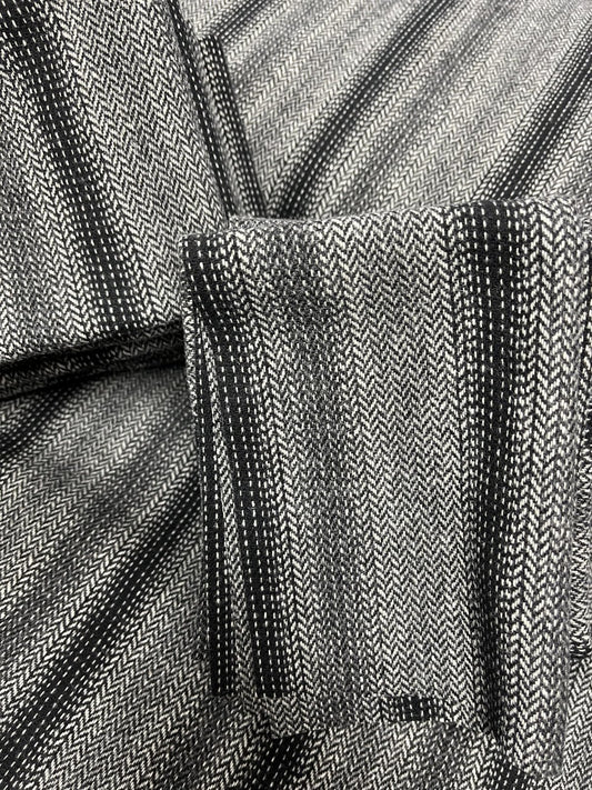 100% Wool Fabric - Black Wing -New