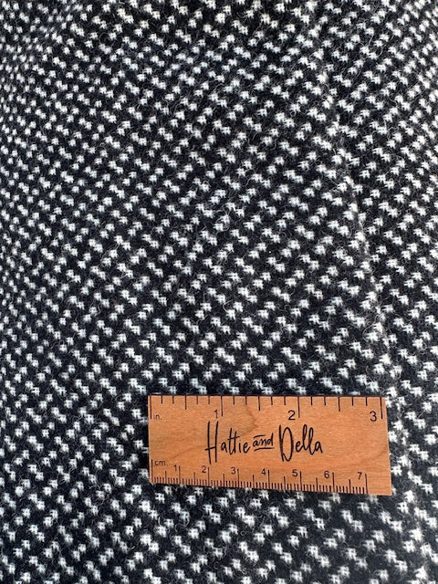 100% Wool Fabric - Black Tie