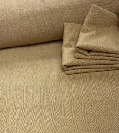 100% Wool Fabric - Creamsicle