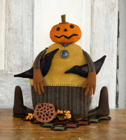 Crow Catcher Cloth Doll by Threads that Bind