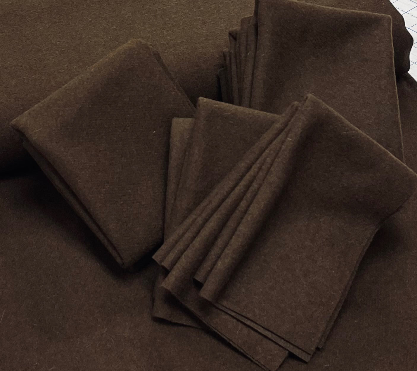 100% Wool Fabric -  Donkey Brown