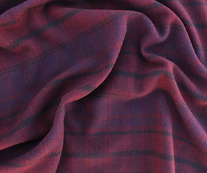 100% Wool Fabric - Eggplant