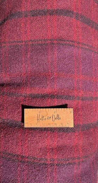 100% Wool Fabric - Eggplant