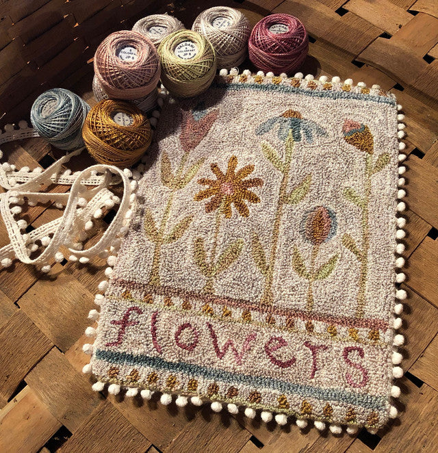 Punch Needle Pattern: Faded Flowers