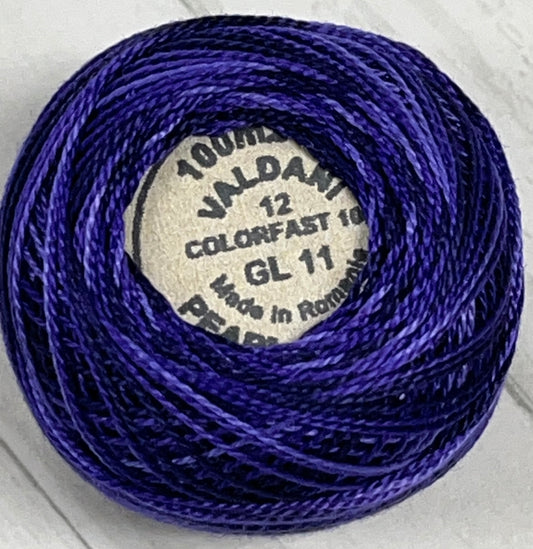 Valdani Perlé Cotton Variegated: GL11 Johnny Jump Up