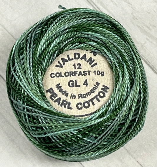 Valdani Perlé Cotton Variegated: GL4 – Seeded Eucalyptus