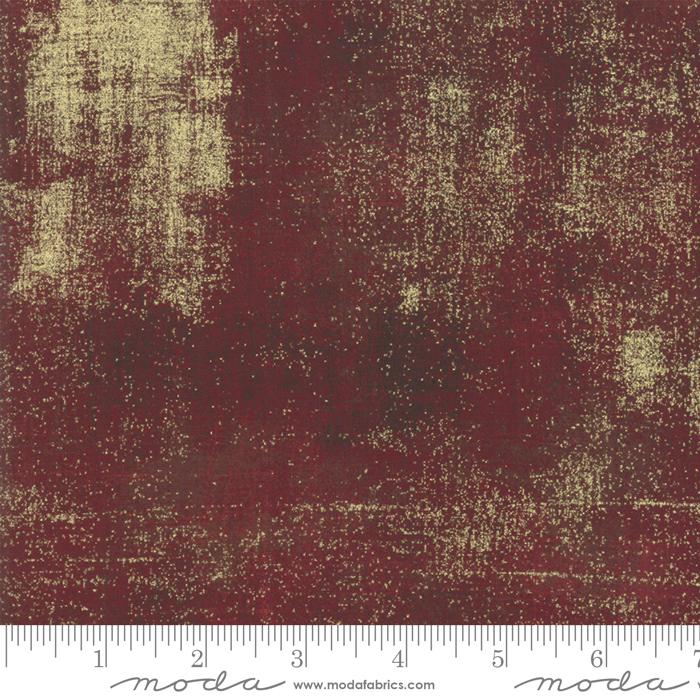 Grunge Burgundy Metallic 30150 297M by Moda