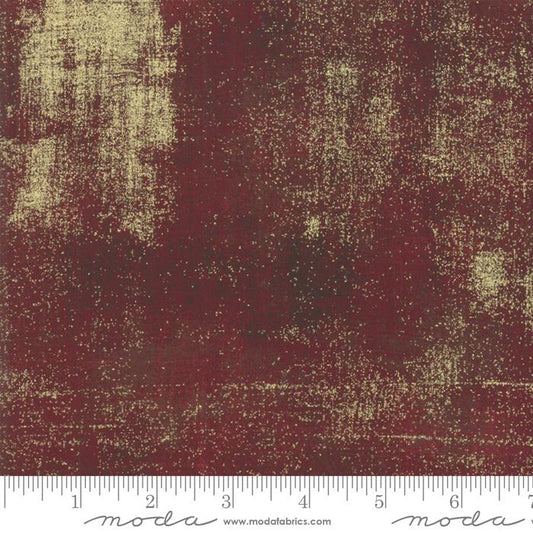 Grunge Burgundy Metallic 30150 297M by Moda