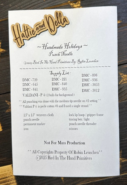 Punch Needle Pattern: Handmade Holiday