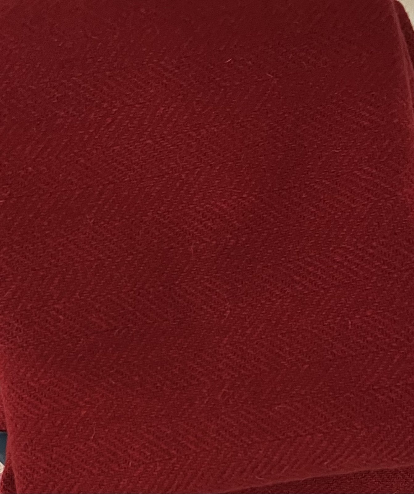 100% Wool Fabric - Lobster Red