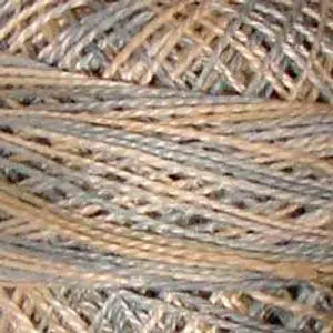 Valdani 3 Strand-Floss Variegated: M1001 - Vanilla Sky - soft vanilla cream & gray blue