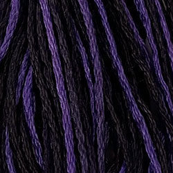 Valdani 6 Strand  Embroidery Floss Variegated: M92 - Black & Indigo