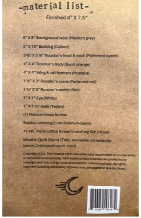 Mr. Rooster Pattern By Emily Howell