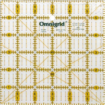 Omnigrid Ruler with Angles 6" Square