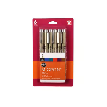 Pigma Micron 005 Pen 6 Color
