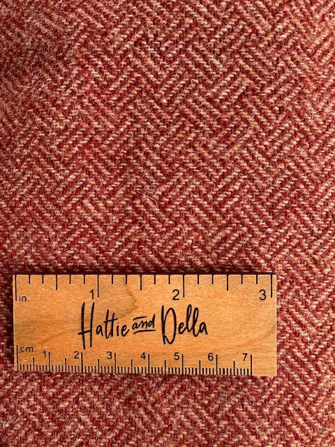 100% Wool Fabric - Red Basket