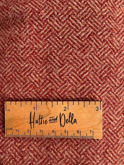100% Wool Fabric - Red Basket
