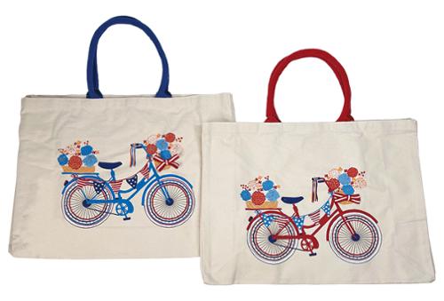 Red White Blue Tote Bag Bicycle  *****NEW***
