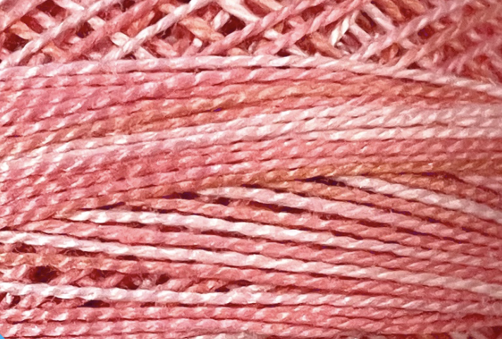 Valdani Perlé Cotton Variegated: S304 Coral Glow ***NEW