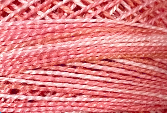 Valdani Perlé Cotton Variegated: S304 Coral Glow ***NEW