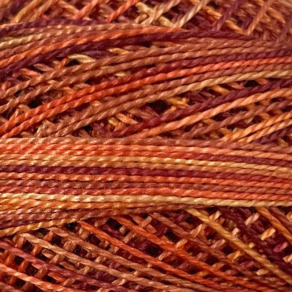 Valdani Perlé Cotton Variegated: S305 - Vintage Flame ** NEW