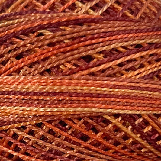 Valdani Perlé Cotton Variegated: S305 - Vintage Flame ** NEW