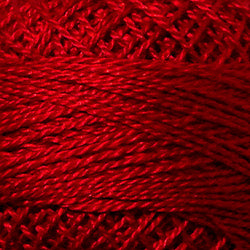 Valdani Perlé Cotton Solid: 1333 - Christmas Red - Hattie & Della