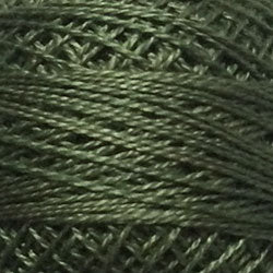 Valdani Perlé Cotton Solid: 190 - Rich Olive Green Medium - Hattie & Della