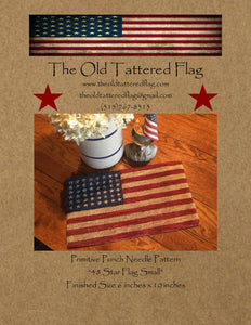 Punch Needle Pattern - 48 Star Flag Small by Old Tattered Flag