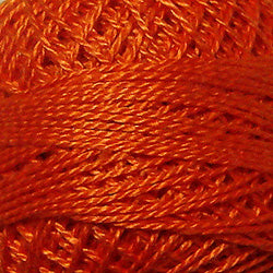 Valdani Perlé Cotton Solid: 73 - Peach Orange Dark - Hattie & Della