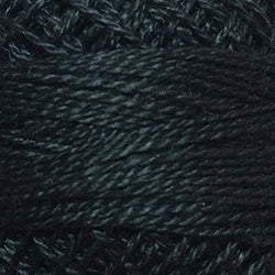 Valdani Perlé Cotton Solid: 8112 - Black-Med. - Hattie & Della