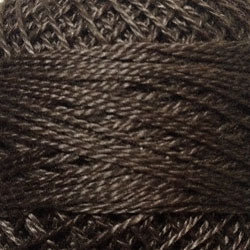 Valdani Perlé Cotton Solid: 8122 - Brown Black_Med - Hattie & Della