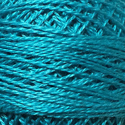 Valdani Perlé Cotton Solid: 93 - Bright Turquoise Medium - Hattie & Della